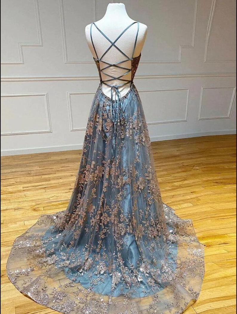 Lace Girl Dress Prom Dress Slit Skirt Wedding Dress Formal Dress Girl