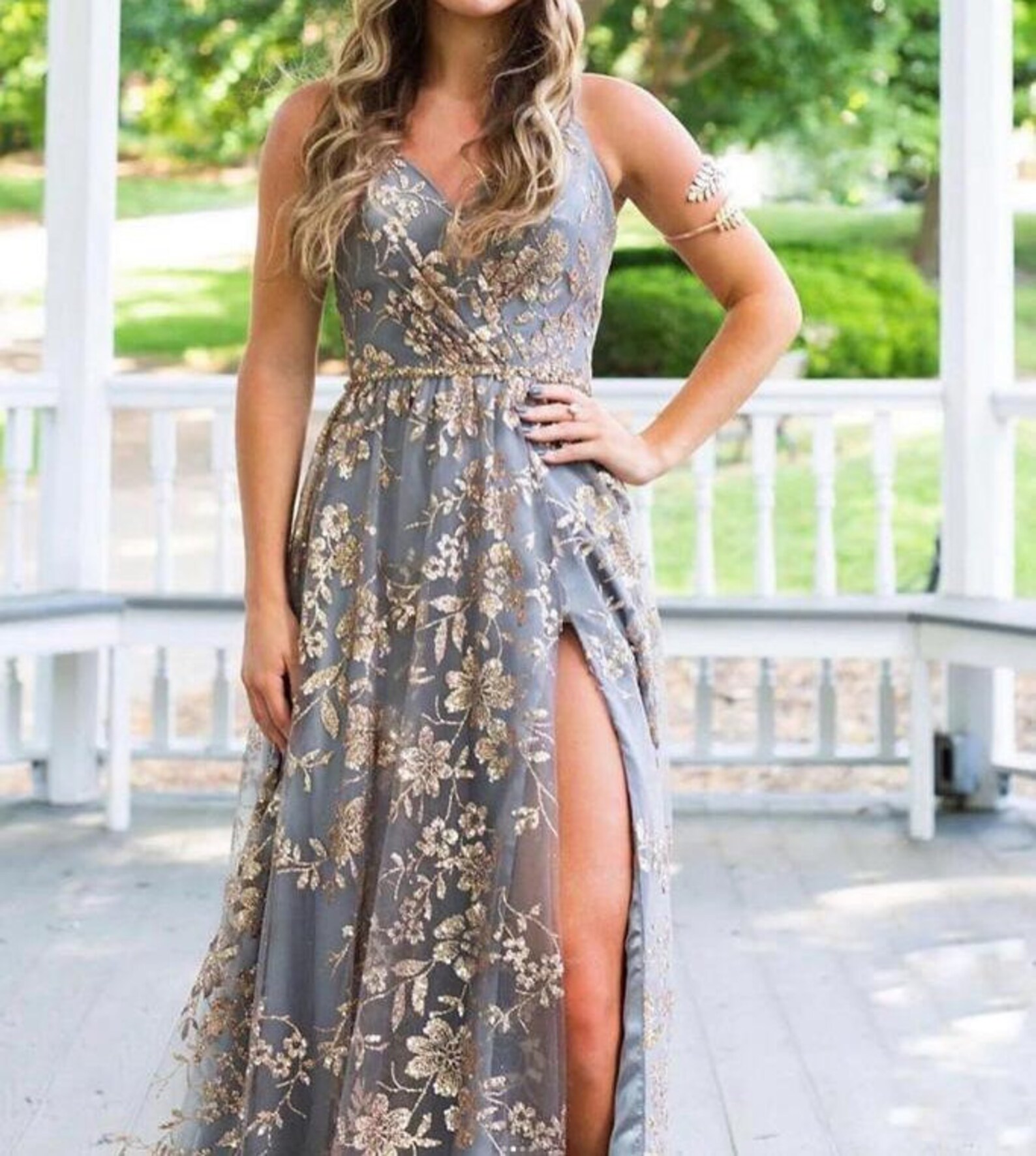 Lace Girl Dress Prom Dress Slit Skirt Wedding Dress Formal Dress Girl