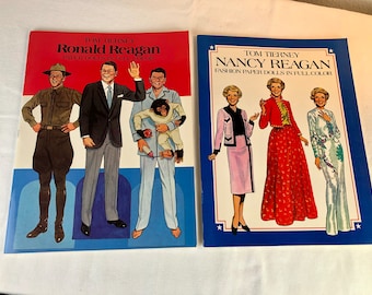 Ronald and Nancy Reagan Paper Doll Books by Tom Tierney - 1980's Memorabilia