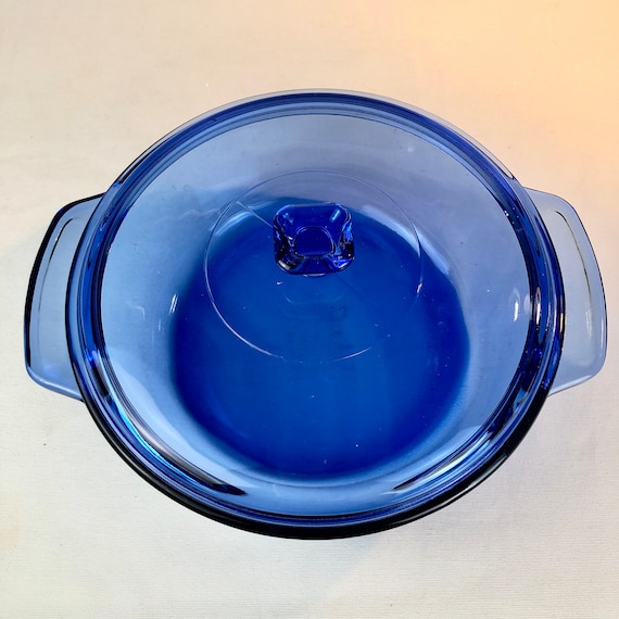 Anchor Hocking Cobalt Covered Casserole Dish Inch Diameter