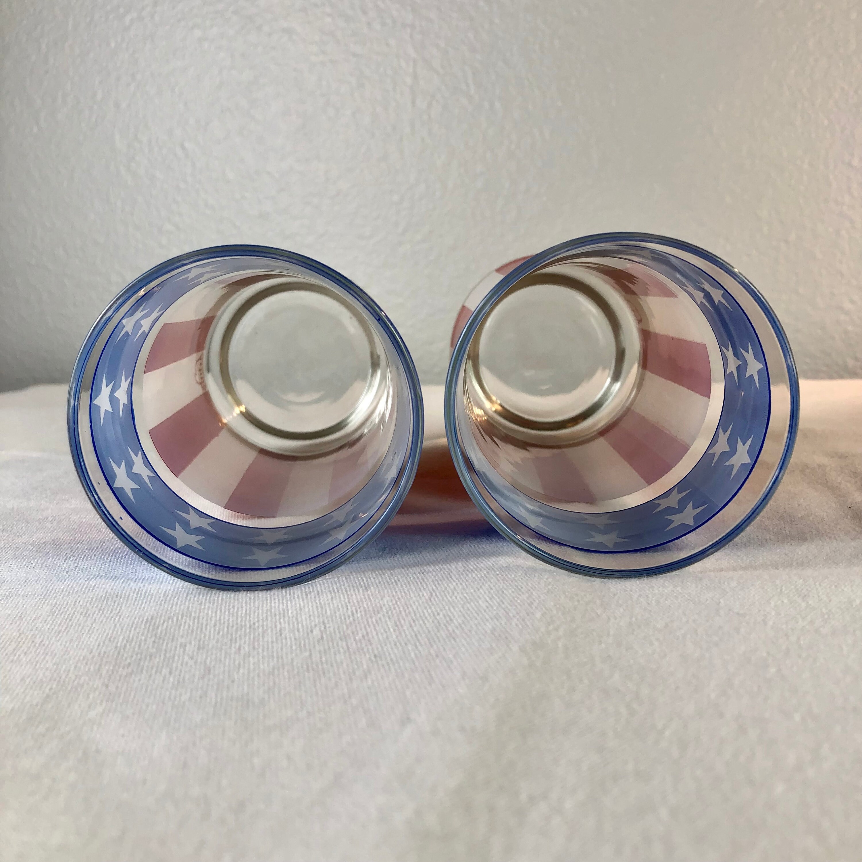 Vintage Arby's Restaurant American Flag Glasses Red White & Blue 6 1/2 ...