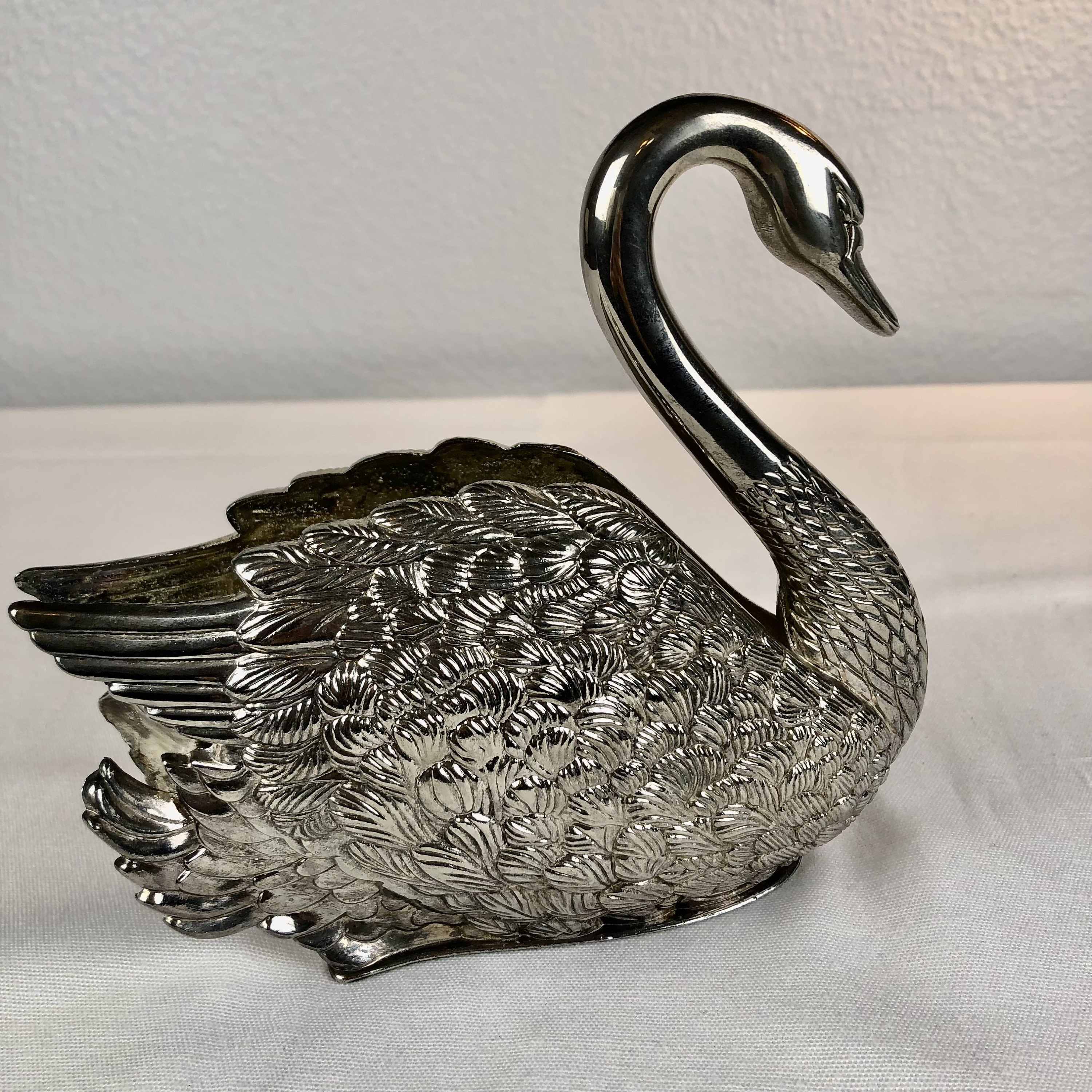 Godinger Silverplate Swan Napkin Holder / Mail Holder - Art