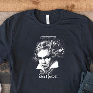 Beethoven T-Shirt, Classical Composer Music Tee, Minimalist Portrait Graphic Shirt