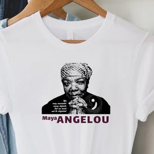 Maya Angelou T-Shirt – “We Must Not Be Defeated” Inspirational Quote Tee, Feminist Gift Shirt