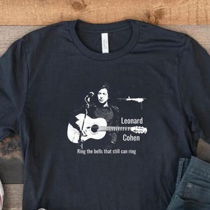 Leonard Cohen T-Shirt, Minimalist Poet Graphic Tee, Music Legend Shirt, Singer Songwriter Gift
