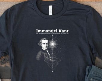 Philosophy T-Shirt: Immanuel Kant | Moral Law & Starry Heavens
