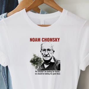 Noam Chomsky T-Shirt – Linguistics & Media Critic Tee, Abstract Language Design, Intellectual Quote Shirt