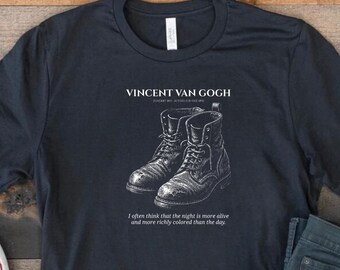 Vincent van Gogh — The Boots — Dark Academia Art Print — Woodcut Style Graphic Tee