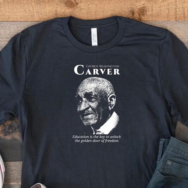 George Washington Carver Portrait T-Shirt, Dark Academia Science Tee