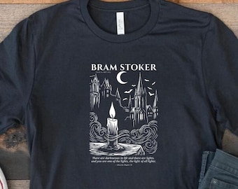 Bram Stoker T-Shirt | Dracula-Zitat | Gothic-Literatur | Geschenk für Bücherliebhaber