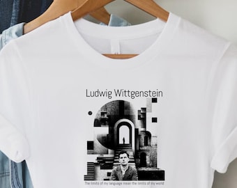 Ludwig Wittgenstein T-Shirt | Language Limits Philosophy | Tractatus Quote | Philosopher Gift | Logic Tee | Vienna