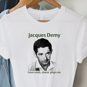 Jacques Demy T-Shirt – French New Wave Director Tee, Minimalist Cinema Shirt, Dreamlike Film Lover Gift