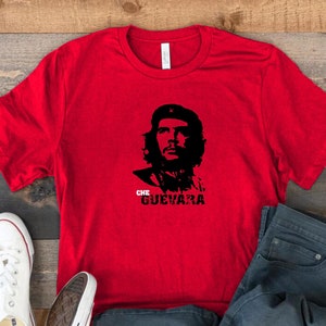 Che Guevara short sleeve olive green T-shirt with classic Che image –