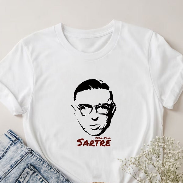 Jean-Paul Sartre T-Shirt | Hommage à la philosophie existentielle