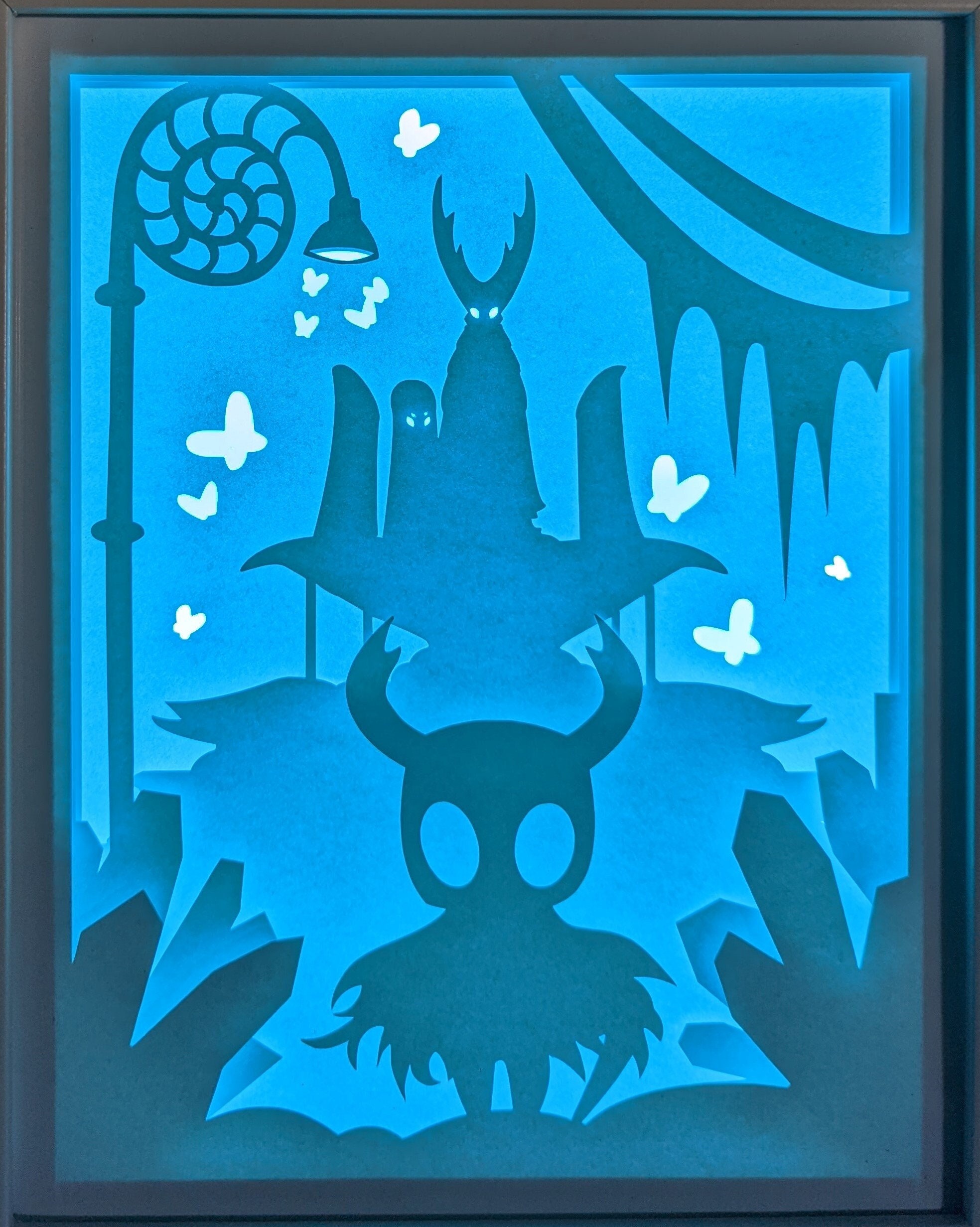 Hollow Knight Paper Cut Light Box Template Files 8x10 Inch Etsy