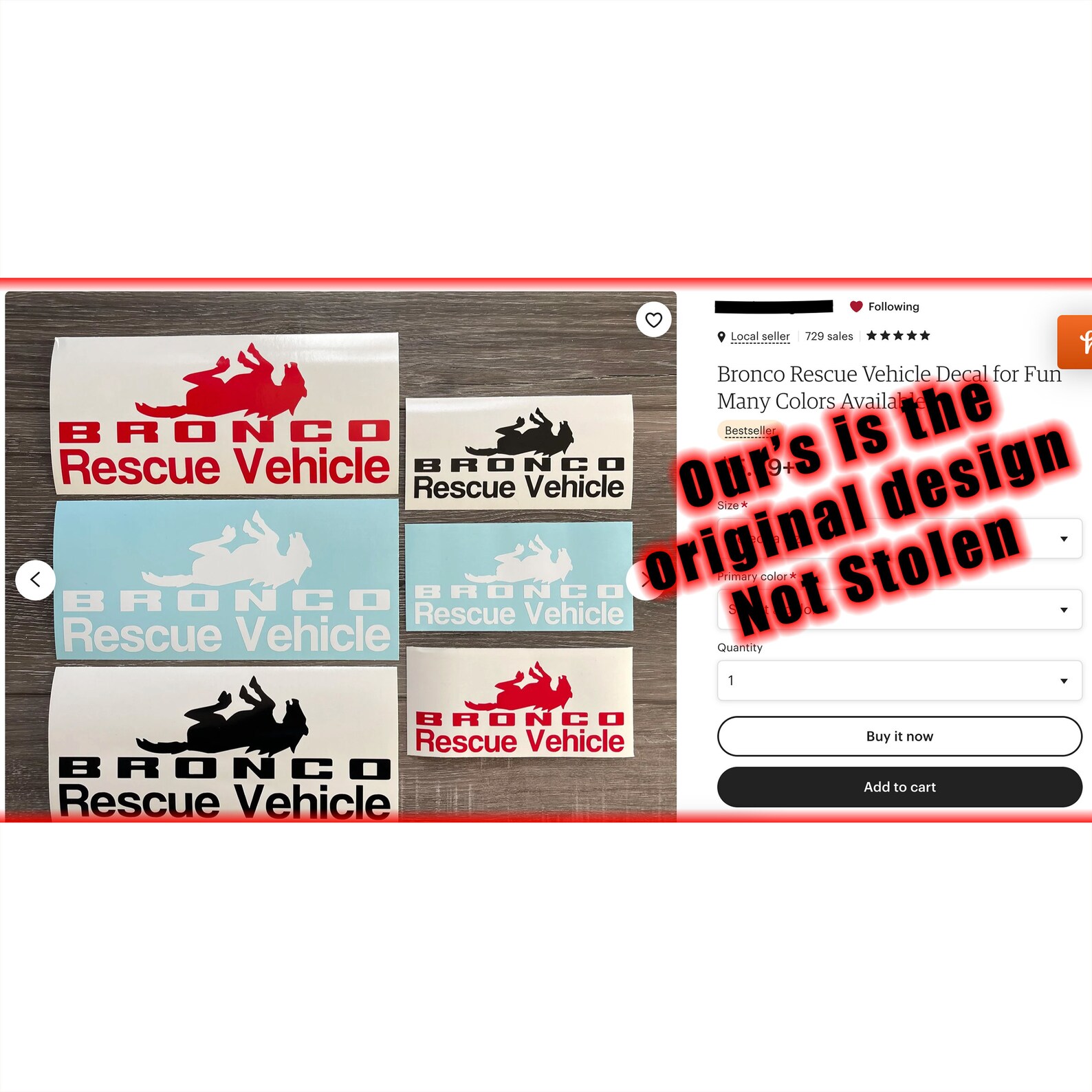 The Original Bronco Rescue Vehicle Decal for Jeeps stacked Etsy