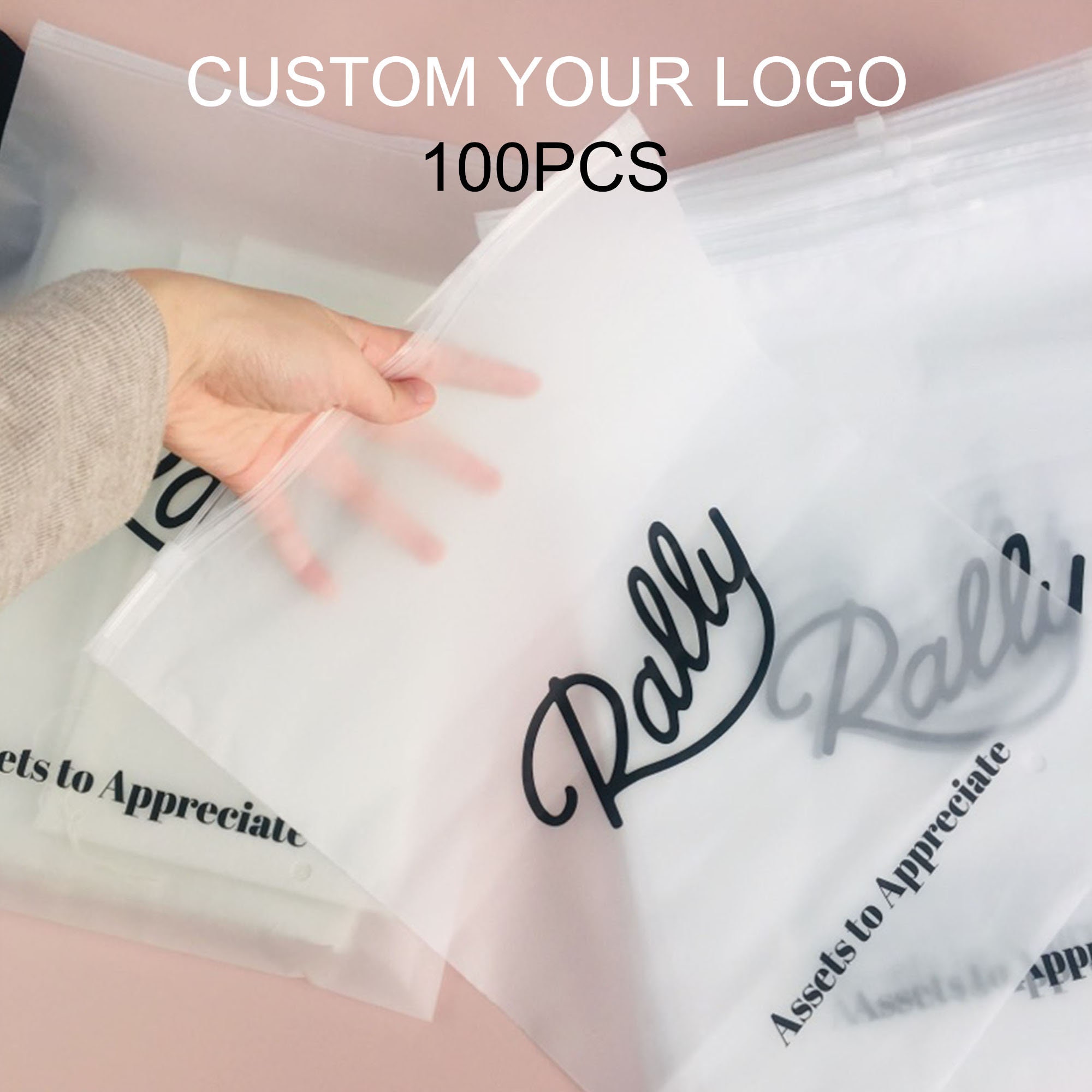 Biodegradable custom frosted zipper lock OEM waterproof bag Etsy