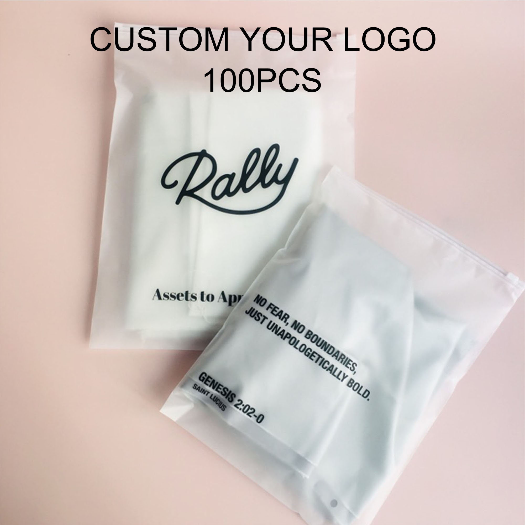 Biodegradable custom frosted zipper lock OEM waterproof bag Etsy