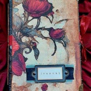Red Rose Shabby Chic Junk Journal