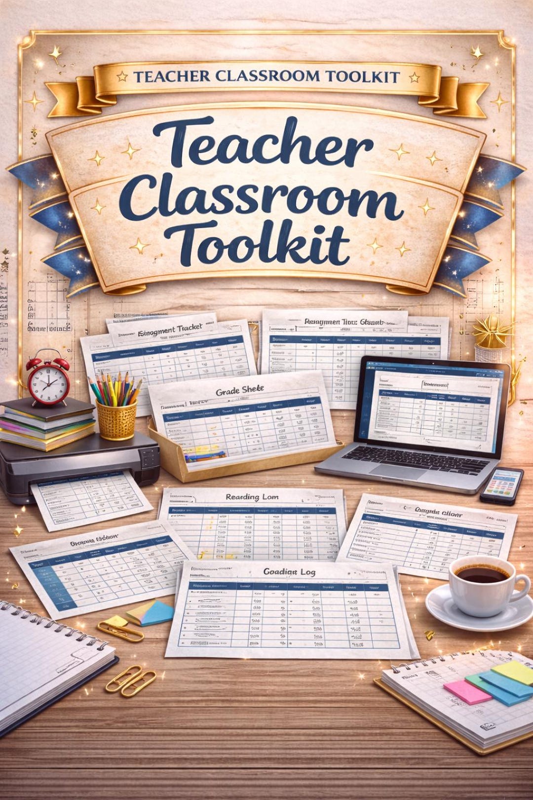 Teacher Classroom Toolkit Bundle, Editable in Canva, Attendance Tracker ...