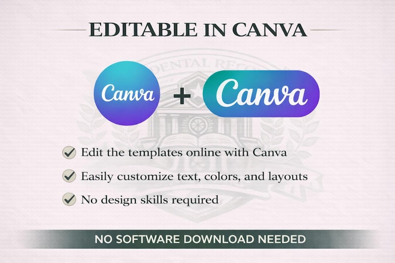 Bearbeitbare Transkriptvorlage Canva | Akademische Aufnahme Vorlage | Kursübersicht | College & High School Transkript-Layout Bild 4
