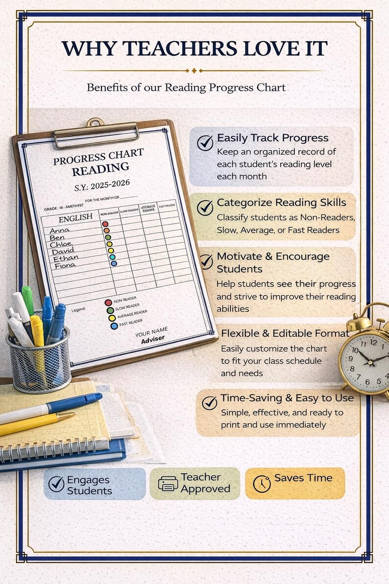 Reading Progress Sticker Chart Reading Progress Chart Printable, Academic Template, Student Progress ...