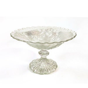 Vintage fruits or cakes display glass stand, centerpiece, serving bowl