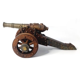 Miniature vintage cannon, Antique artillery, Military paperweight