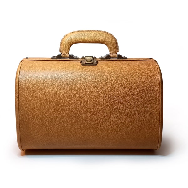 Vanity Case Ancien Ocre Années 60