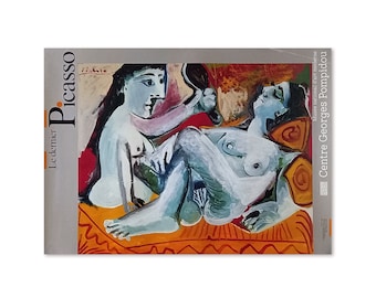 Original Picasso Painting Exhibition Poster from 1987 at the Pompidou Art Center in Paris