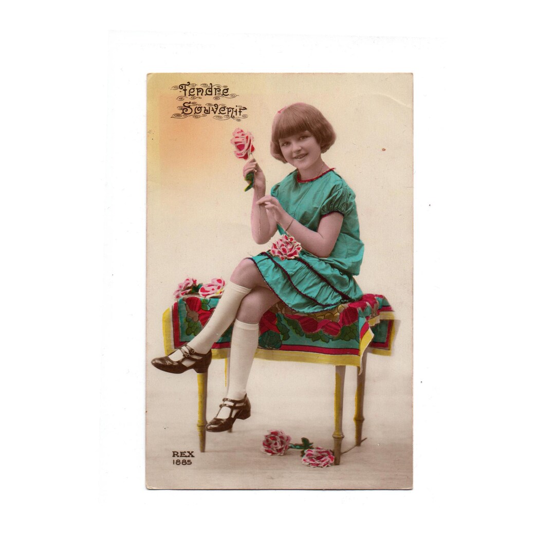 French Colorized Postcard From the 1920s - Etsy