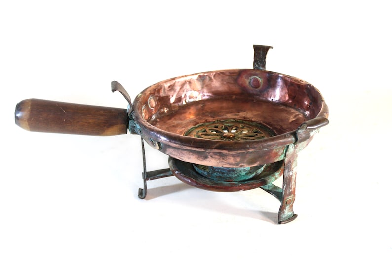 Antique 18th Century Red Copper and Brass Plate Warmer Etsy