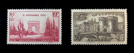 1938年から1940年までのフランス共和国のヴィンテージ切手13枚 - Etsy 日本