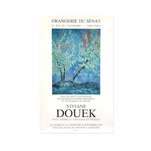 Cartel original de la exposición de pintura de Viviane Douek en París de 1979