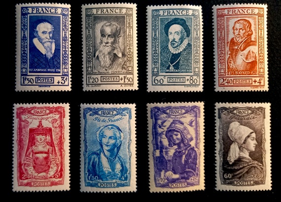 1943年のフランス共和国のヴィンテージ切手20枚 - Etsy 日本