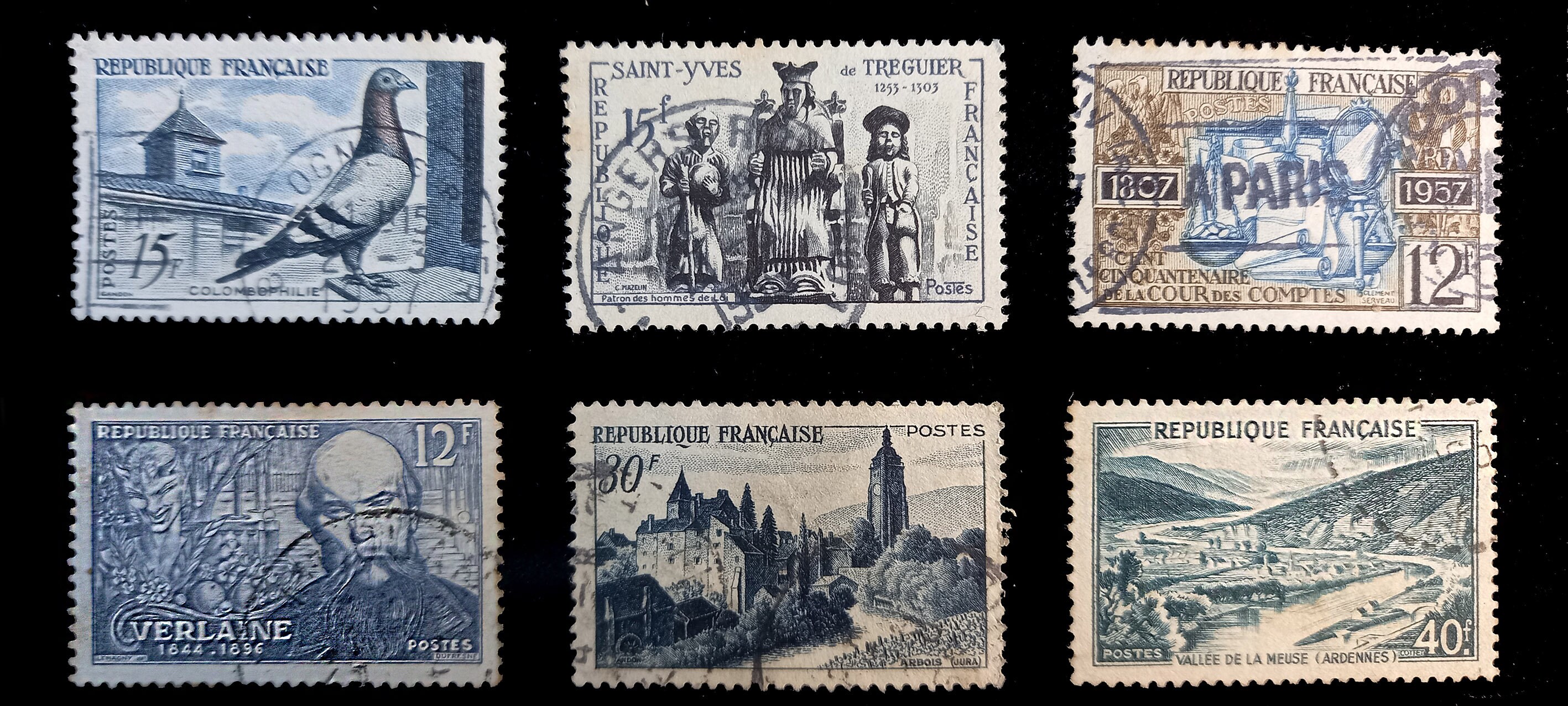 1946年から1957年までのフランス共和国のヴィンテージ切手20枚 - Etsy 日本