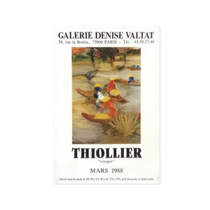 Cartel original de la exposición de pintura de Eliane Thiollier en París de 1988