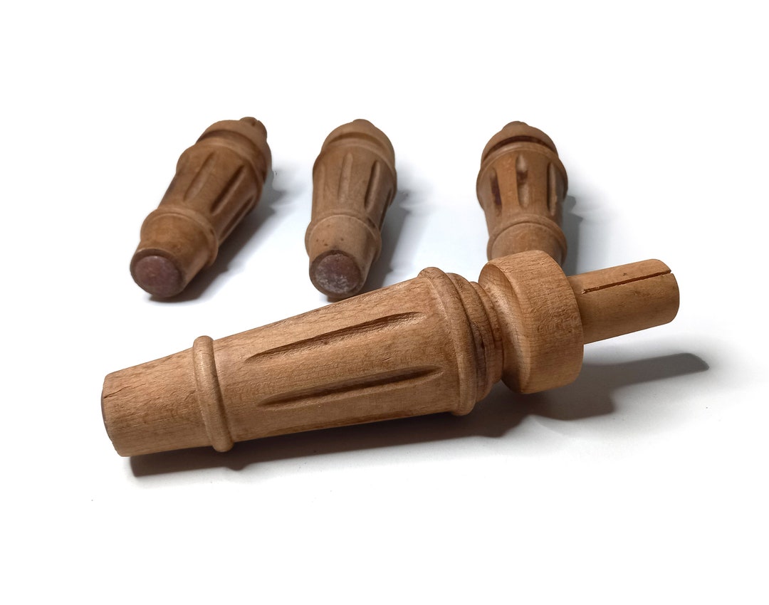 Set of Four Vintage Solid Wood Bed Legs Etsy