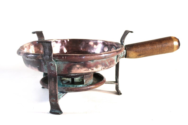 Antique 18th Century Red Copper and Brass Plate Warmer Etsy