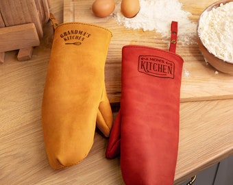Leather Oven Mitts in Various Colors, Unique Kitchen Gifts, Gifts for Bakers, Hostess Gift, Mothers Day Gifts