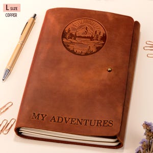 Personalized Journal with Monogrammed, Engraved Leather Journal, Custom gift for him