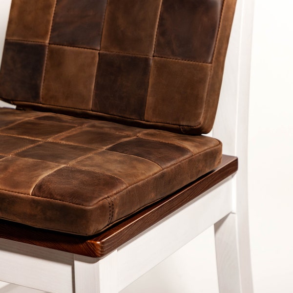 Bar stool cushion, Seat cushion, Square Leather cushion, Custom size Cushion, Bar Cushions, Stool Cushions