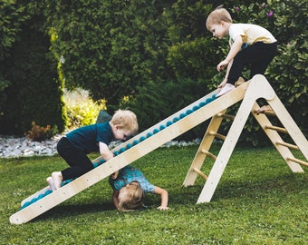 Extra Large Rolling slide with Climbing Triangle