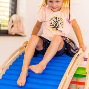 Sensory Toys, Kids Toys, Montessori Toys, Rolling Slide with Climbing Triangle, Pickler Triangle with attachement Slide, Indoor playground