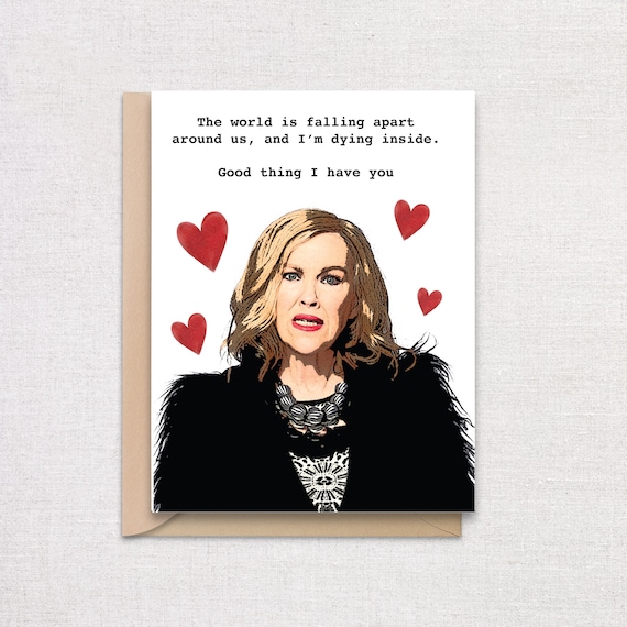 Schitt's Creek Valentine's Day Card. Moria Rose Gift. Pop culture Valentine's Day Card. Catherine O’Hara greeting card.