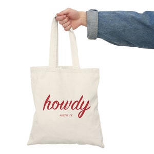 Hola - Austin, Texas Bolsa de tela