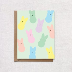 Pastel Peeps Pascua Tarjetas de felicitación