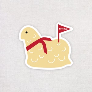 Buttered Lamb Eco-Friendly Sticker. Nachhaltiger Wasserflaschen- und Laptopaufkleber.