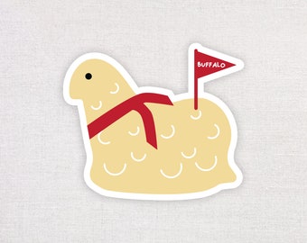 Buttered Lamb Eco-Friendly Sticker. Sustainable Water Bottle and Laptop Sticker.