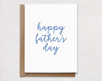 Happy Father's Day Notecard. Father's Day Greeting Card Gift.